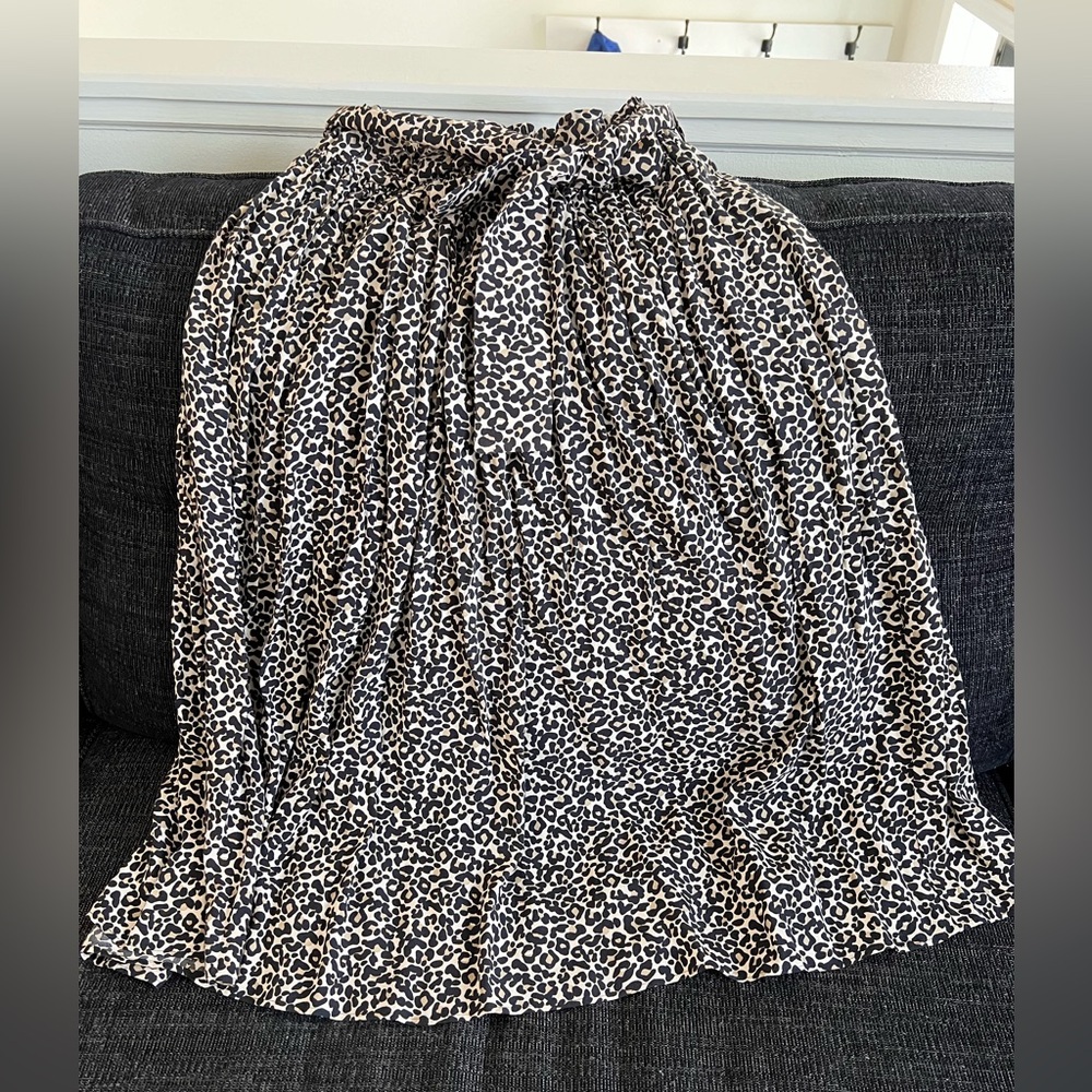 Sezane leopard skirt